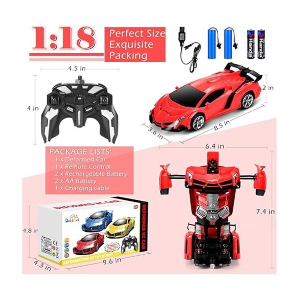 Dolanus Coche de control remoto Transform Robot RC Cars