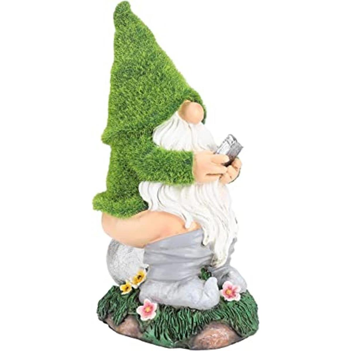 Ovewios Estatuas de gnomos de jardín figura de gnomo de