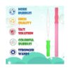 Inscraft 30 Pack 14 Big Bubble Wands 8 Colors Bulk for