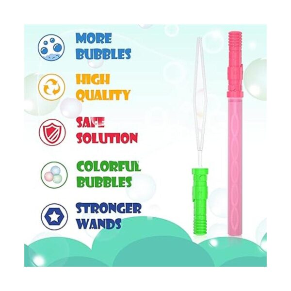 Inscraft 30 Pack 14 Big Bubble Wands 8 Colors Bulk for