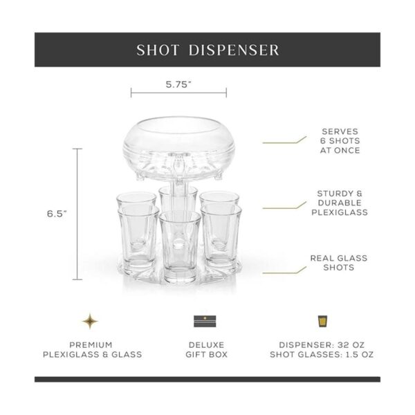JoyJolt Dispensador de 6 vasos de chupito y vaso de_2