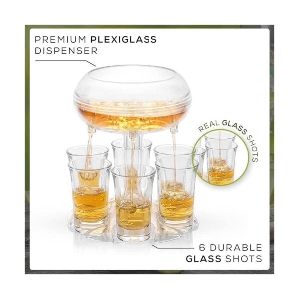 JoyJolt Dispensador de 6 vasos de chupito y vaso de_5