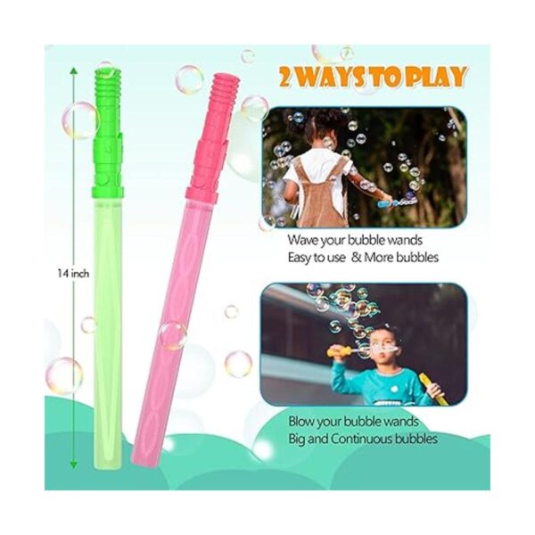 Inscraft 30 Pack 14 Big Bubble Wands 8 Colors Bulk for