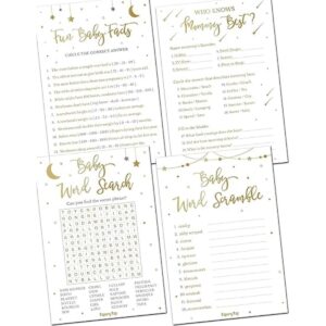 Juegos de baby shower para niño o niña juego de 4 juegos_1
