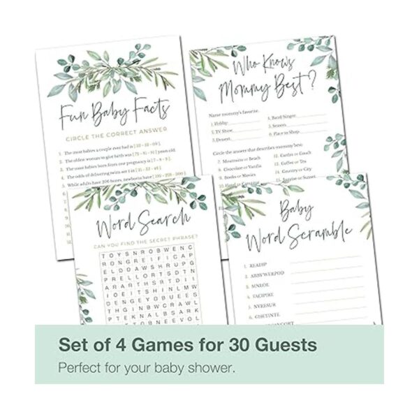 Juegos de baby shower para niños o niñas juego de 4_2