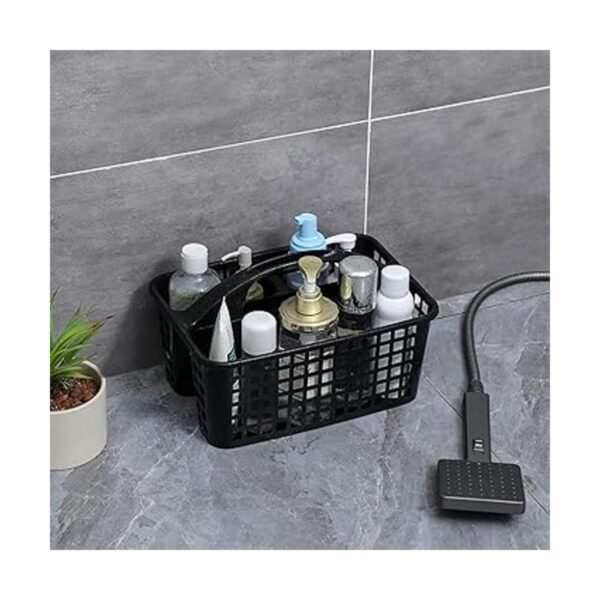 Cesta de ducha portátil con compartimentos organizador de_2