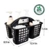 Cesta de ducha portátil con compartimentos organizador de_5
