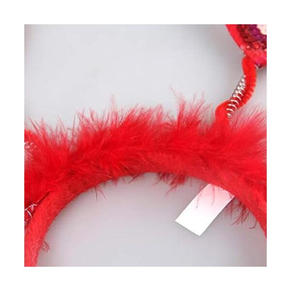 Diadema de corazón de San Valentín disfraz de perro para_4