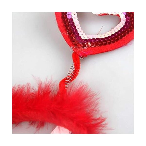 Diadema de corazón de San Valentín disfraz de perro para_3