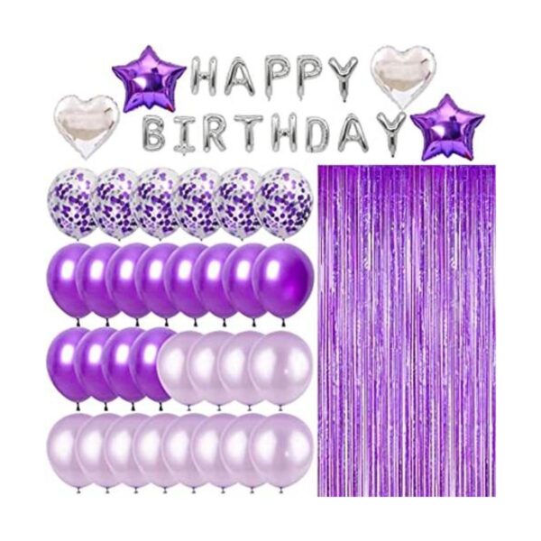 Juego de 49 piezas de decoraciones de cumpleaños de color_1