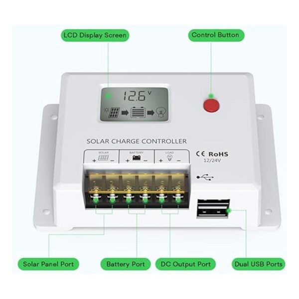 Controlador de carga solar de 10 A controlador solar_2