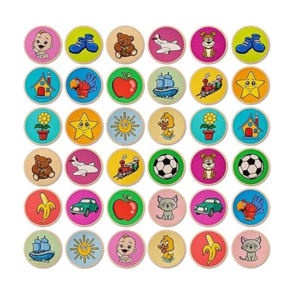 Cottify Juego de memoria de madera para niños pequeños de_2