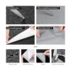 FunStick Papel tapiz con purpurina negra para despegar y