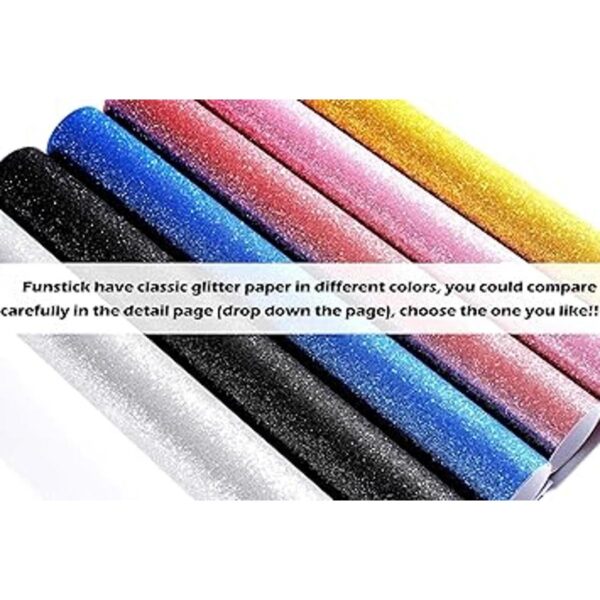 FunStick Papel tapiz con purpurina negra para despegar y