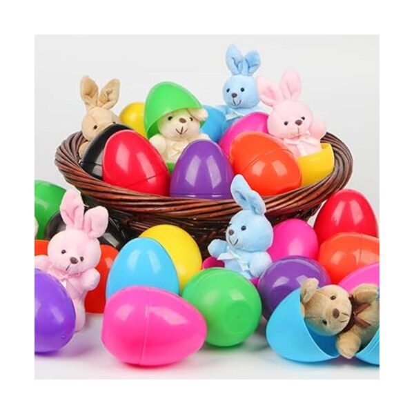 NEWBEA 8 huevos de Pascua rellenos con conejo de felpa_2