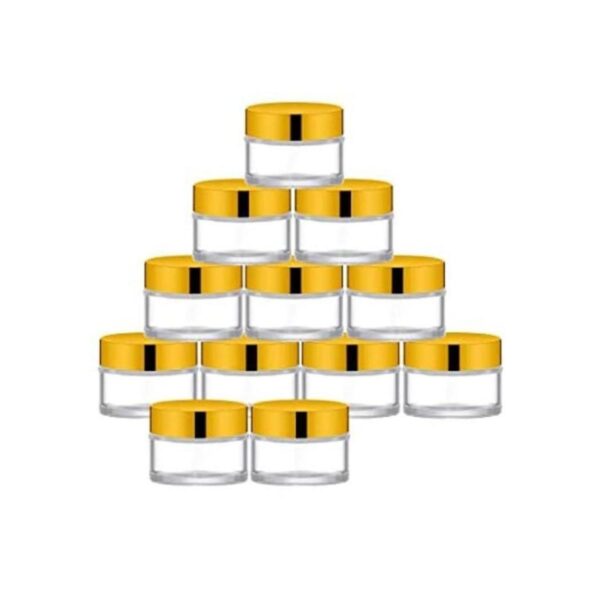 Tarros redondos de vidrio transparente de 1 oz con tapa_1