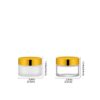 Tarros redondos de vidrio transparente de 1 oz con tapa_4