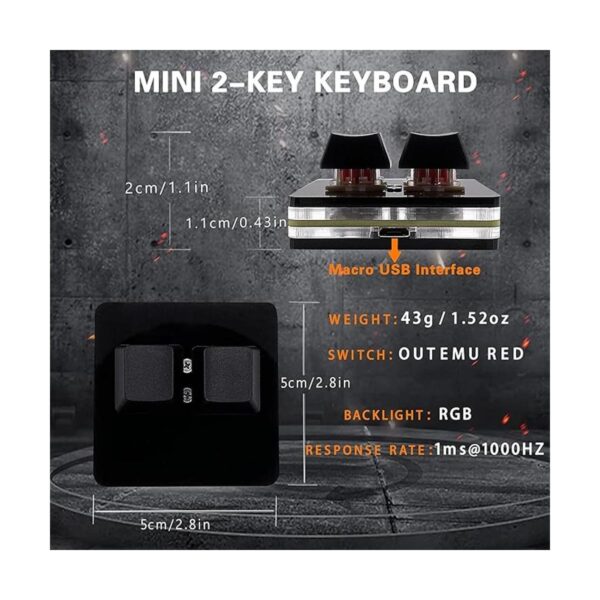 NONO OSU teclado de 2 teclas de eje rojo teclado USB para