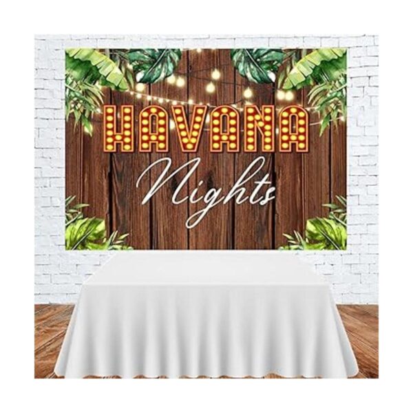 Lofaris Havana Nights Telón de fondo de madera con hojas