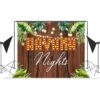 Lofaris Havana Nights Telón de fondo de madera con hojas