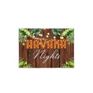 Lofaris Havana Nights Telón de fondo de madera con hojas