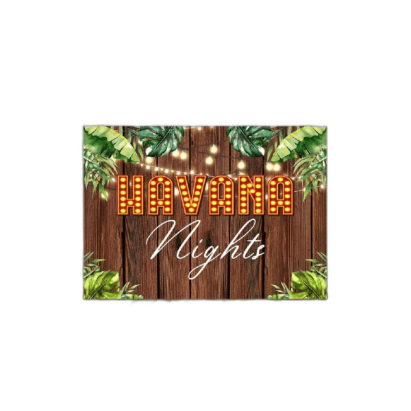 Lofaris Havana Nights Telón de fondo de madera con hojas