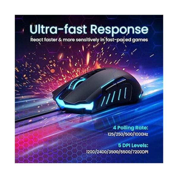 Mouse para juegos con cable ratones para juegos de PC