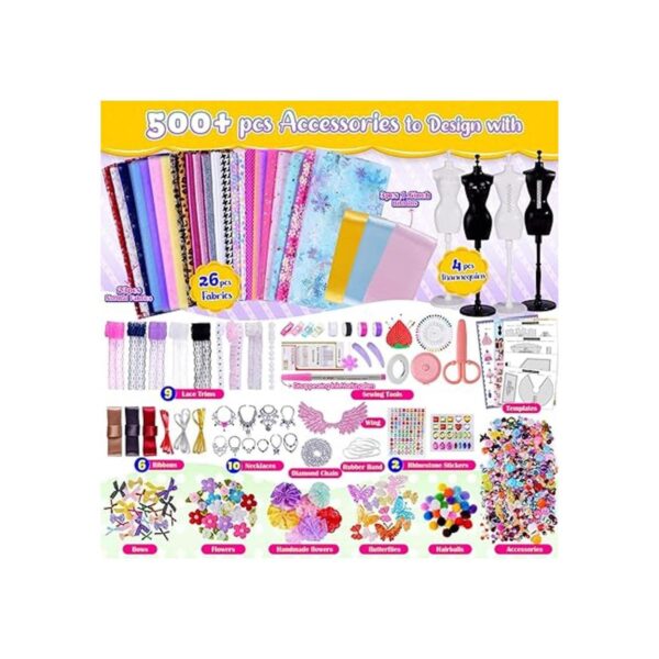 Más de 450 piezas Kit de diseño de moda para niñas con 4_3