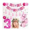 Decoraciones de cumpleaños de 3 años para niña globos de_3
