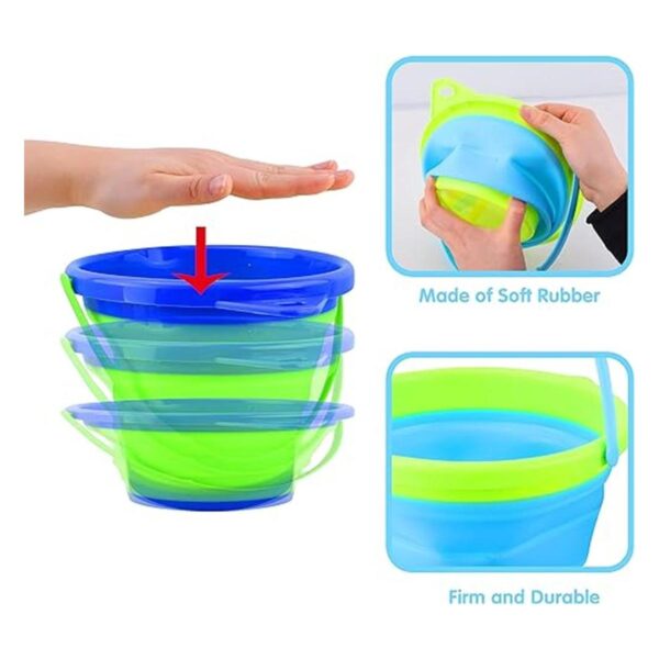 JOYIN 4 cubos plegables y cesta para niños cubo portátil