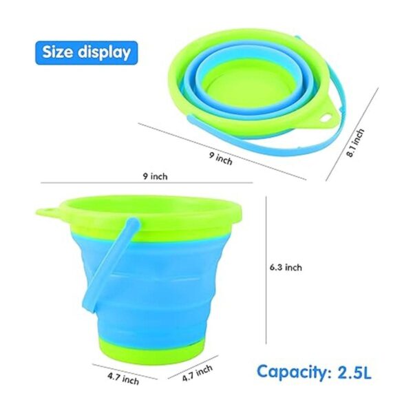 JOYIN 4 cubos plegables y cesta para niños cubo portátil