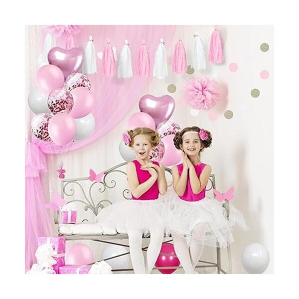 Decoraciones de cumpleaños de 3 años para niña globos de_5