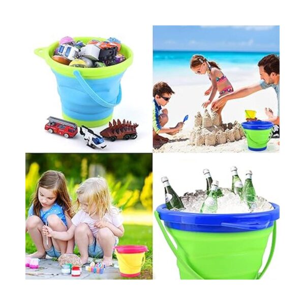 JOYIN 4 cubos plegables y cesta para niños cubo portátil