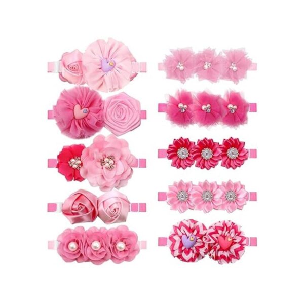 Paquete de 10 lazos para perro de San Valentín con diseño_6
