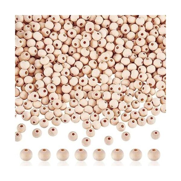 PH PandaHall 2000 cuentas de madera natural de 0.315 in_1