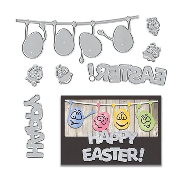 Huevos de Pascua de metal troquelados para hacer tarjetas_1