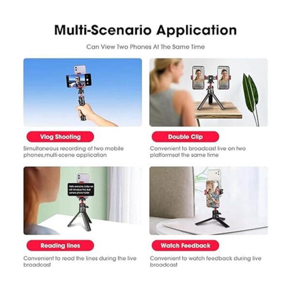 Manbily Adaptador de soporte de trípode para teléfono