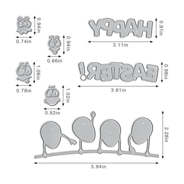 Huevos de Pascua de metal troquelados para hacer tarjetas_2