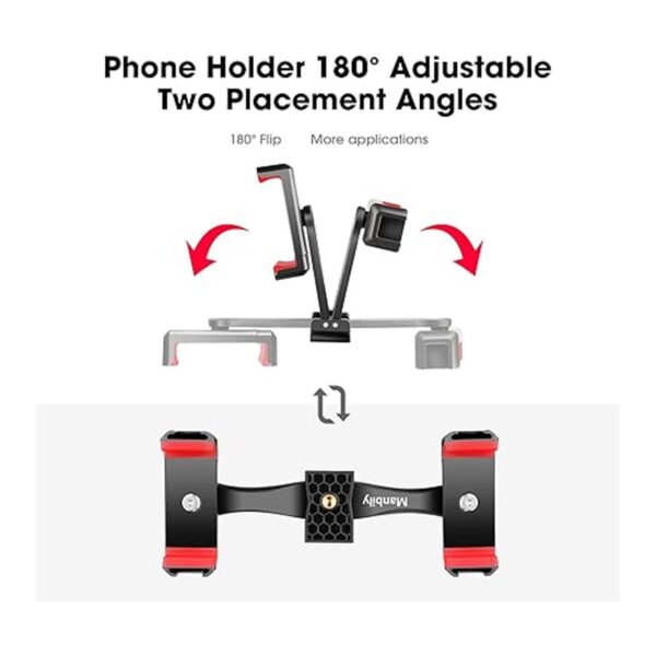 Manbily Adaptador de soporte de trípode para teléfono