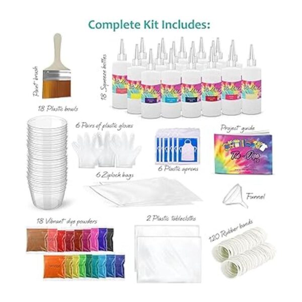 CraftBud Kit de teñido anudado para niños y adultos 197