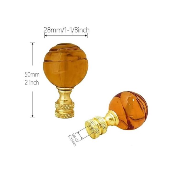 Hyamass 2 piezas de lámpara de bola de cristal de 2.0 in_2