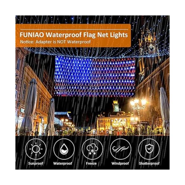 FUNIAO Luces de bandera estadounidense 2 en 1 enchufables_2