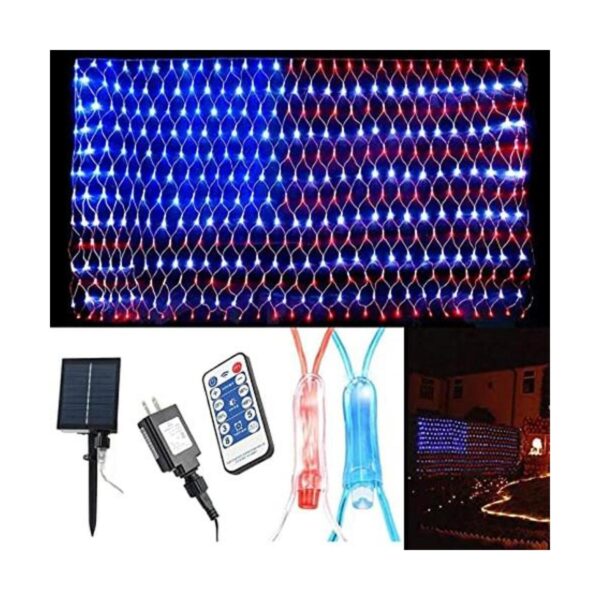 FUNIAO Luces de bandera estadounidense 2 en 1 enchufables_1