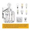 PRESDE Luces de baño modernas de cristal sobre espejo_3