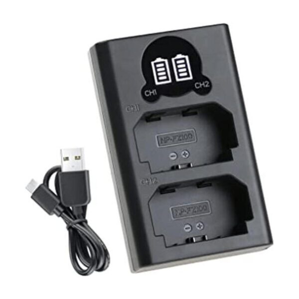 FB Cargador dual para batería Sony NPFZ100 compatible_1