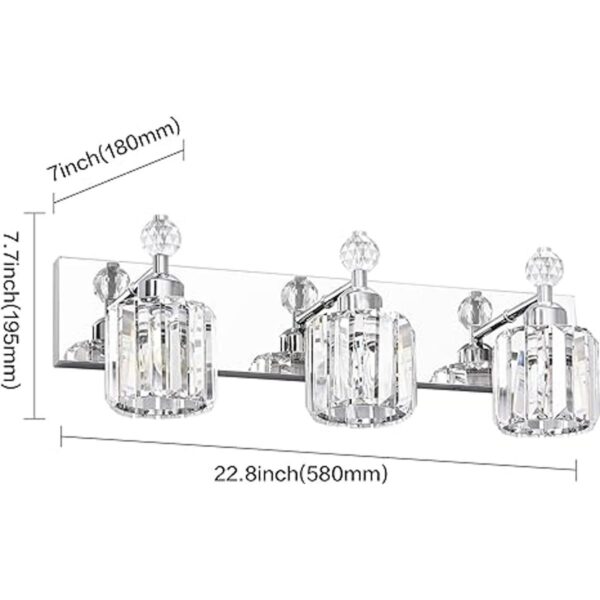 PRESDE Luces de baño modernas de cristal sobre espejo_2