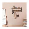 Homode Ganchos de pared con estante perchero de madera