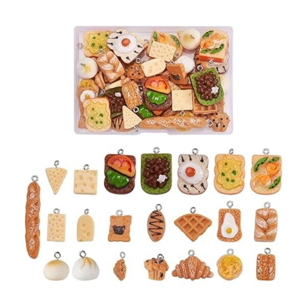 Craftdady 44 colgantes de comida de simulación de pan de
