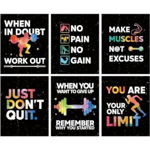 HLNIUC Arte de pared motivacional para gimnasio póster_1