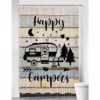 Happy Camper Shower Curtain Camper RV Bathroom_1